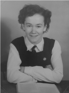 Photograph of Pam Singleton at her desk